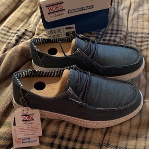 New Skechers bobs navy size 9